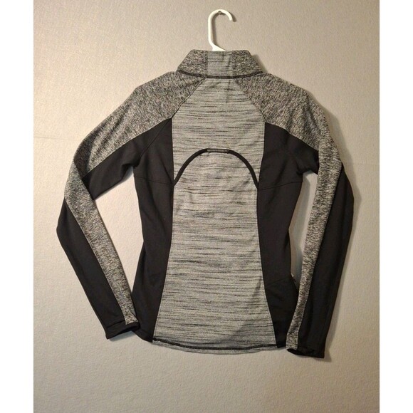 Athleta Running Zip Pullover Womens Size Small Gray Black Training Track - Picture 6 of 8